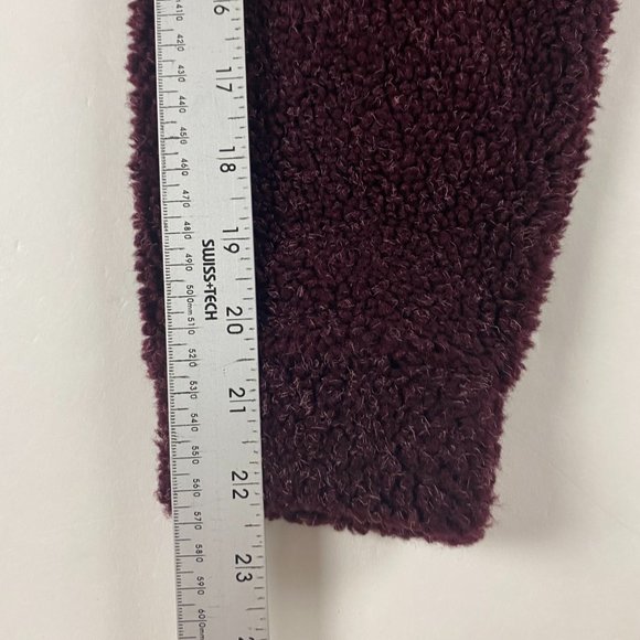 Vintage True North Canada 1/4 Zip Fleece Pullover Adult Medium Burgundy Sweater - Picture 10 of 10